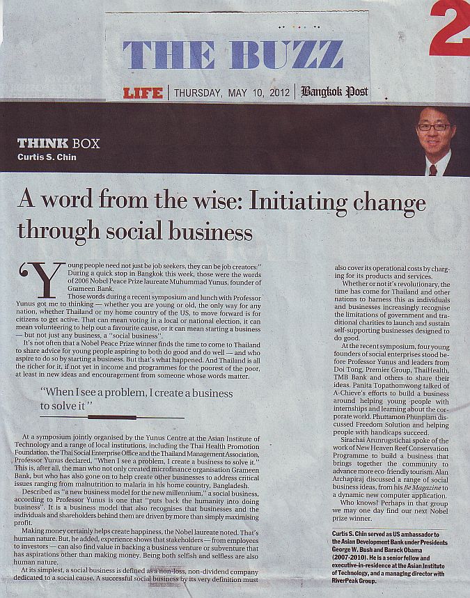 A word from the wise: Initiating change through social business