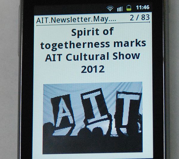 iPad, iPhone, Android and Kindle versions of AIT Newsletter launched