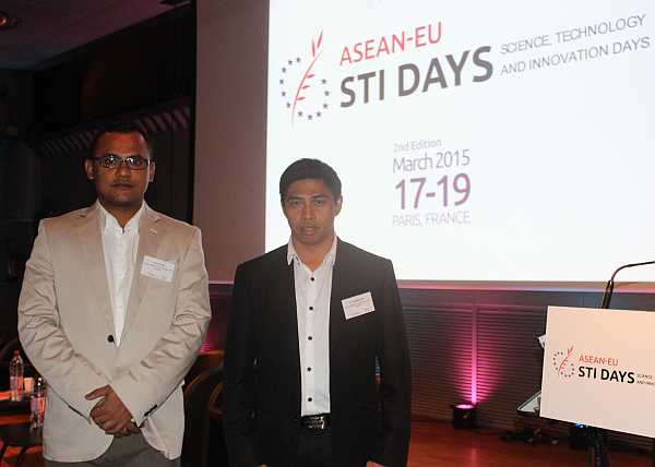 Two AIT students present their work at ASEAN-EU Science Technology and Innovation Days in France