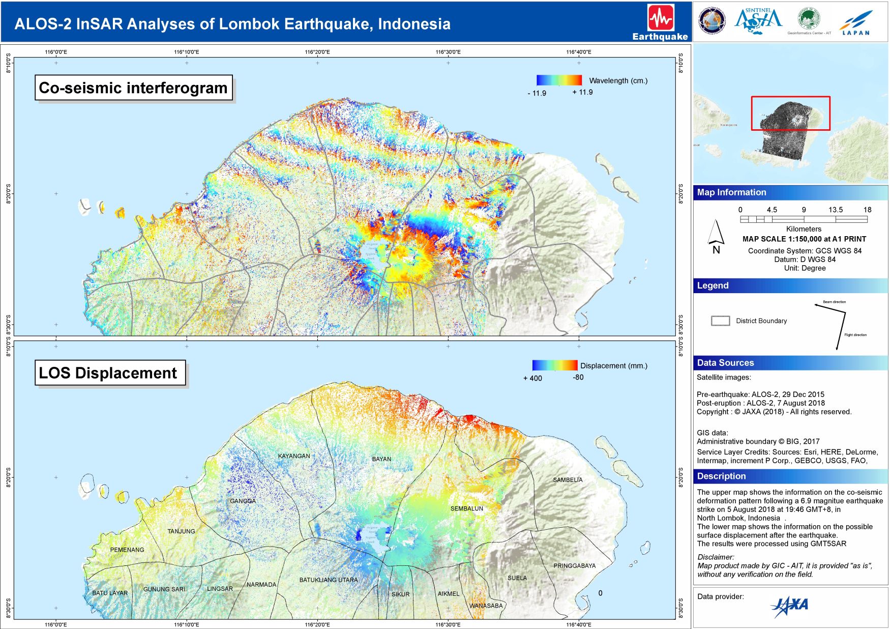 AIT prepares disaster maps to help rescue work following Lombok earthquakes